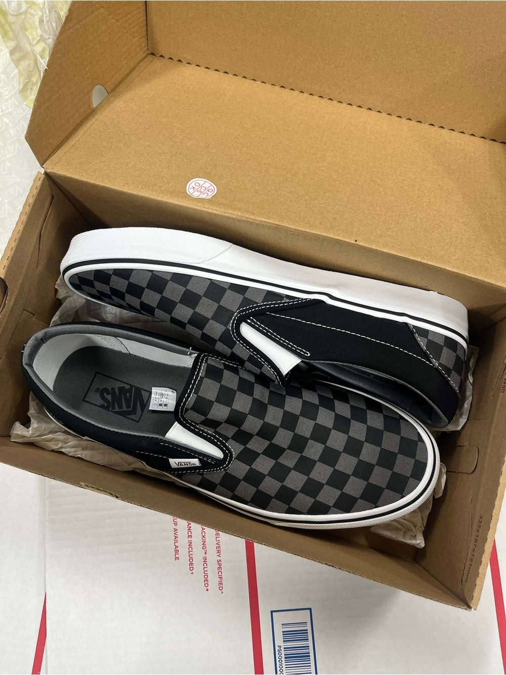 Vans Slip-On Checkerboard Slip Ons 10.5 Men’s